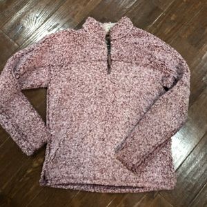 True Grit Sherpa half zip pullover